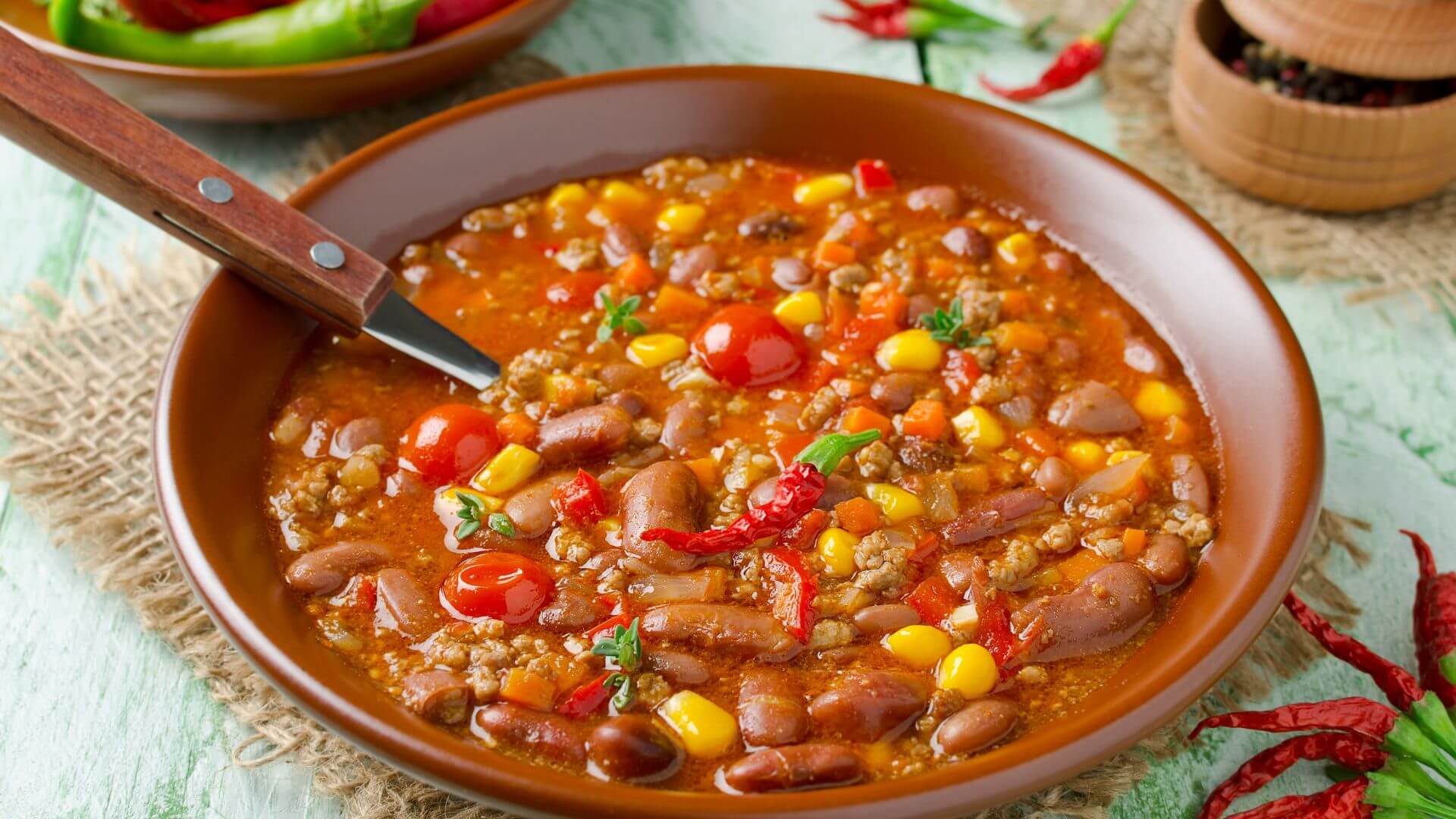 Leftover Turkey chili